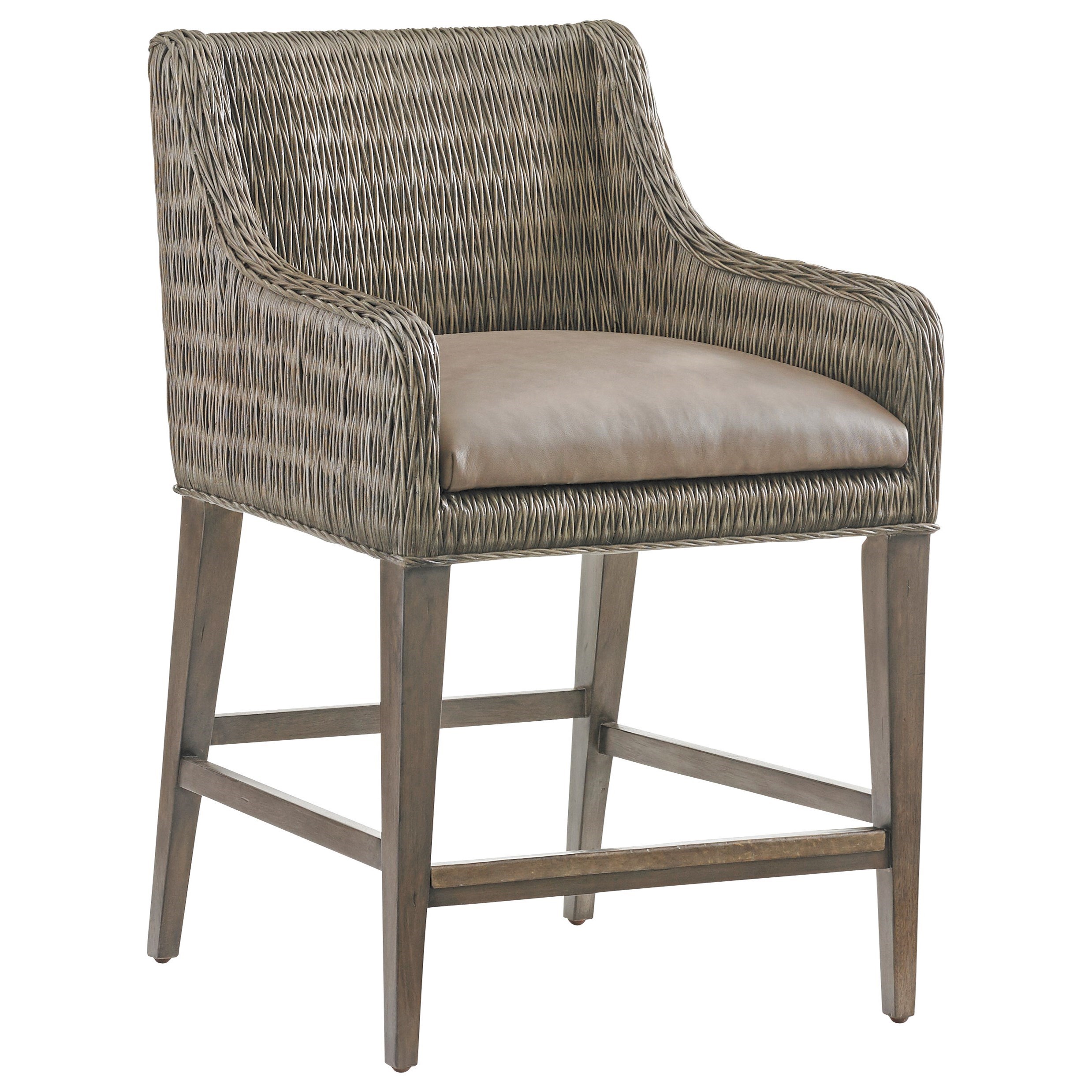 Gray woven counter stool outlet